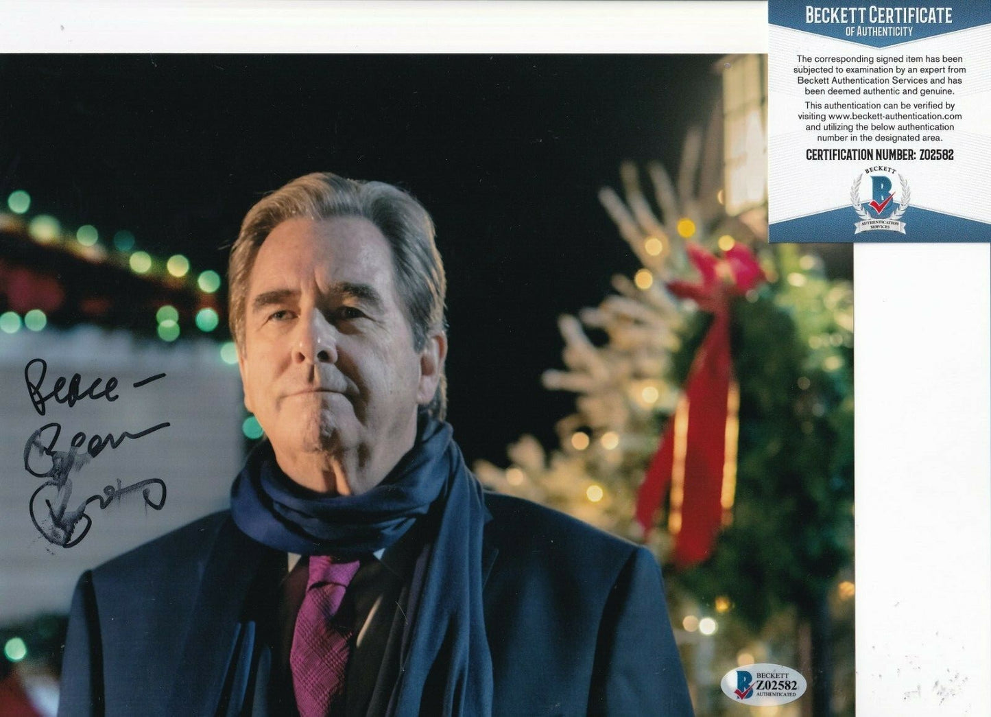 BEAU BRIDGES signed (MAX PAYNE) ACTOR STAR 8X10 photo BECKETT BAS Z02582 Smeared
