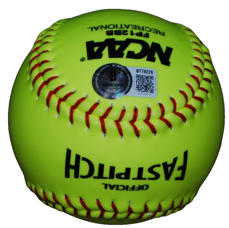 EMMA LEMLEY signed (BLAZE) Virgina Tech USA Softball 12" BECKETT BAS BT78226