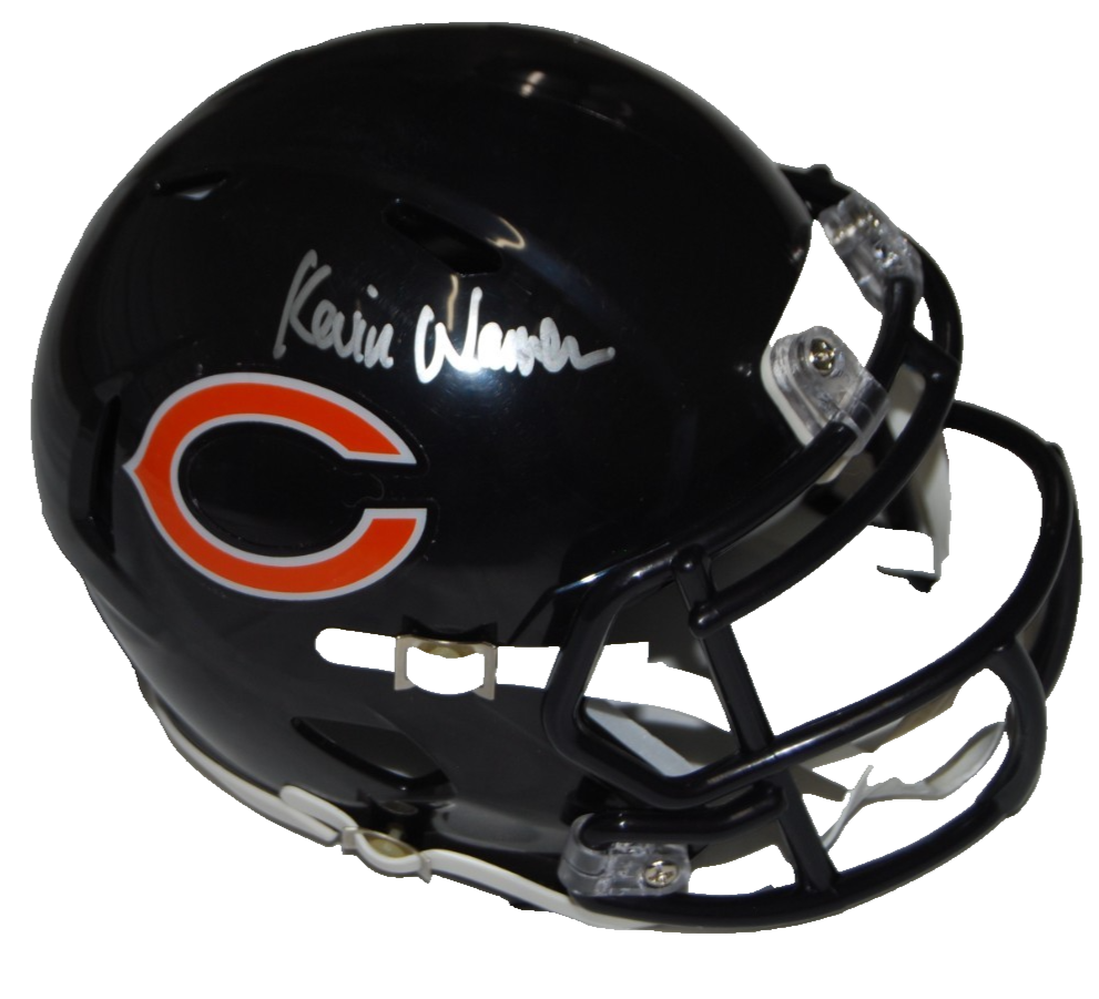 KEVIN WARREN signed (CHICAGO BEARS) 2026 mini football helmet JSA COA CR86596