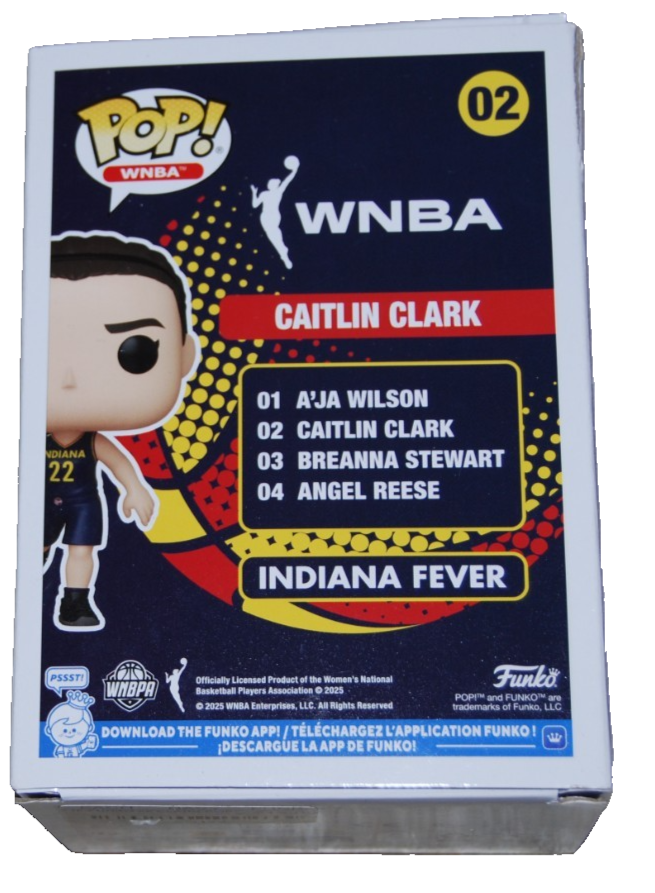 CAITLIN CLARK signed (INDIANA FEVER) WNBA #02 Funko Pop BECKETT BAS AE61918