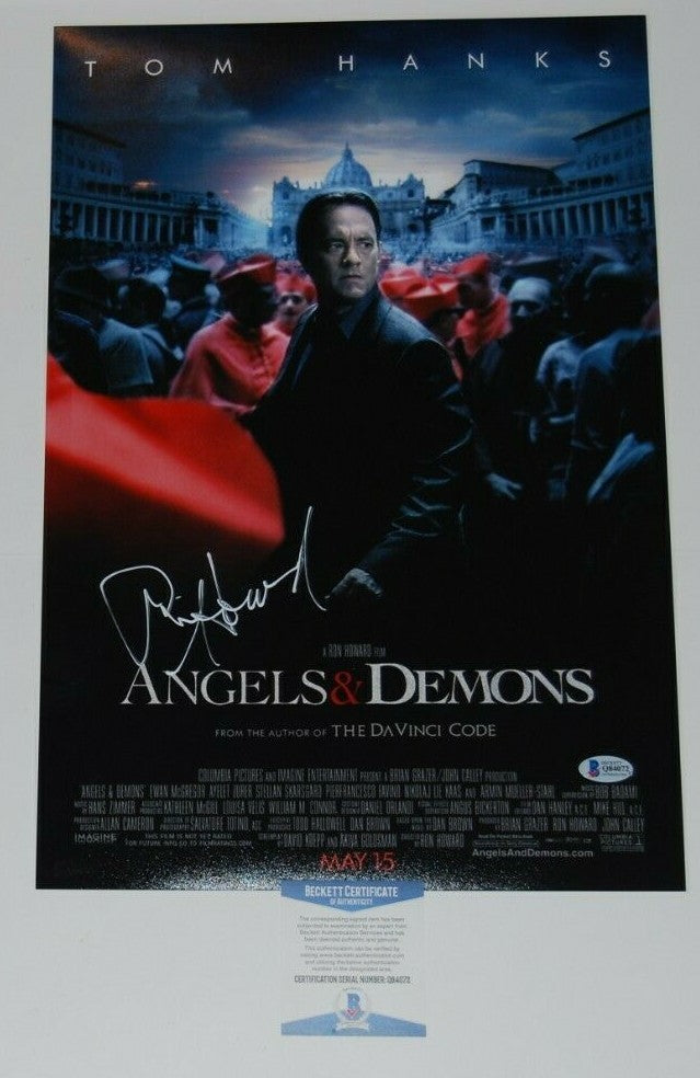 RON HOWARD signed (ANGELS & DEMONS) autograph 12X18 Movie photo BAS BECKETT 