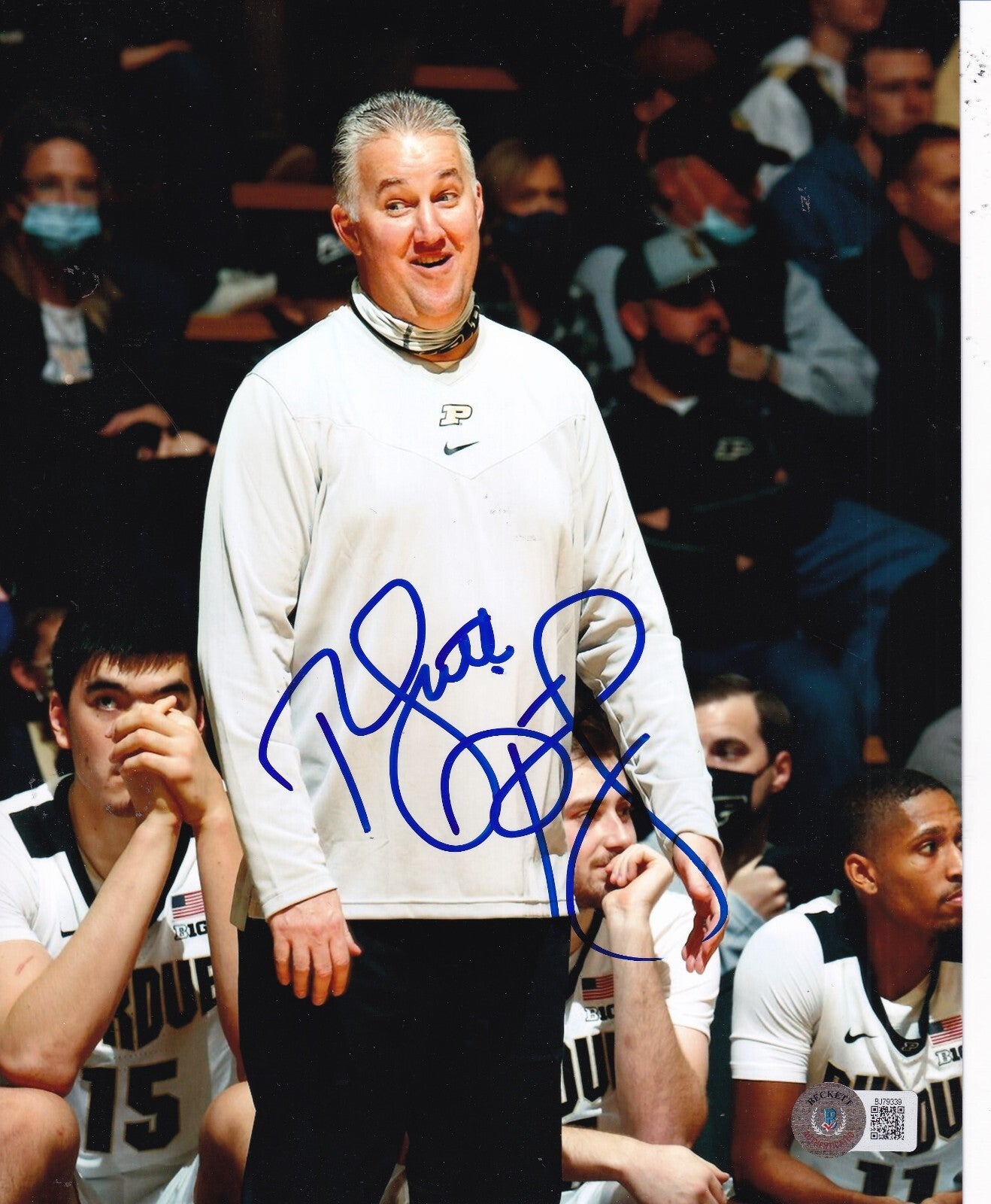MATT PAINTER signed (PURDUE BOILERMAKERS) basketball 8X10 BECKETT BAS BJ79339