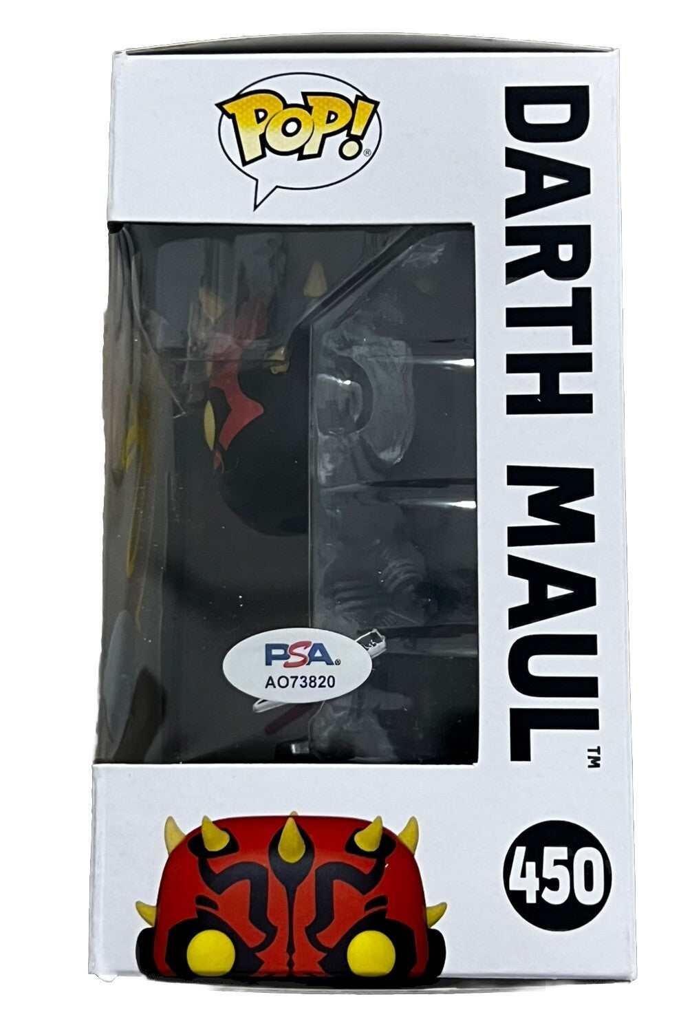 RAY PARK signed (STAR WARS) Darth Maul Funko Pop #450 PSA/DNA AO73820
