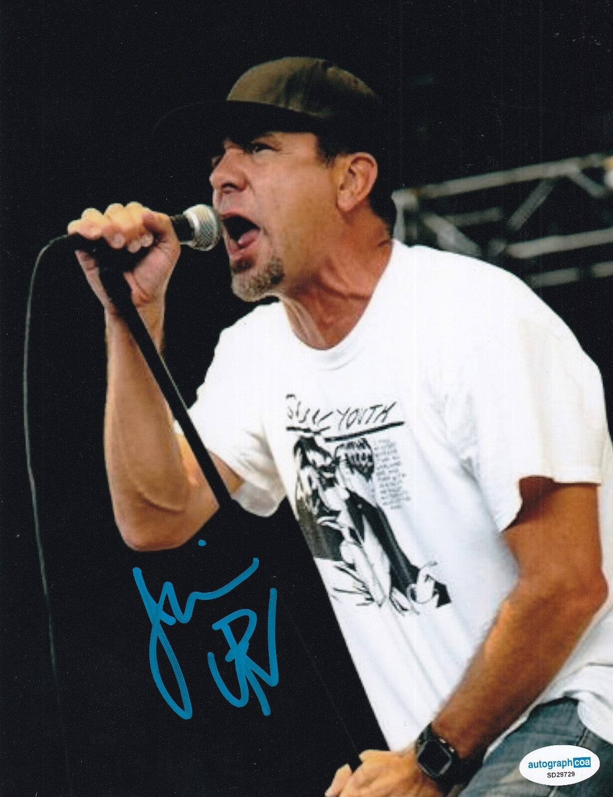 JIM LINDBERG signed (PENNYWISE) Lead Music singer 8X10 photo ACOA SD29729