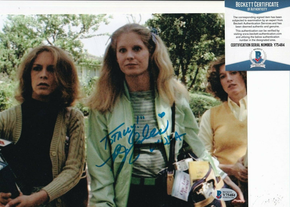 P.J.SOLES signed (HALLOWEEN) Horror Movie Lynda 8X10 photo BECKETT BAS Y75484