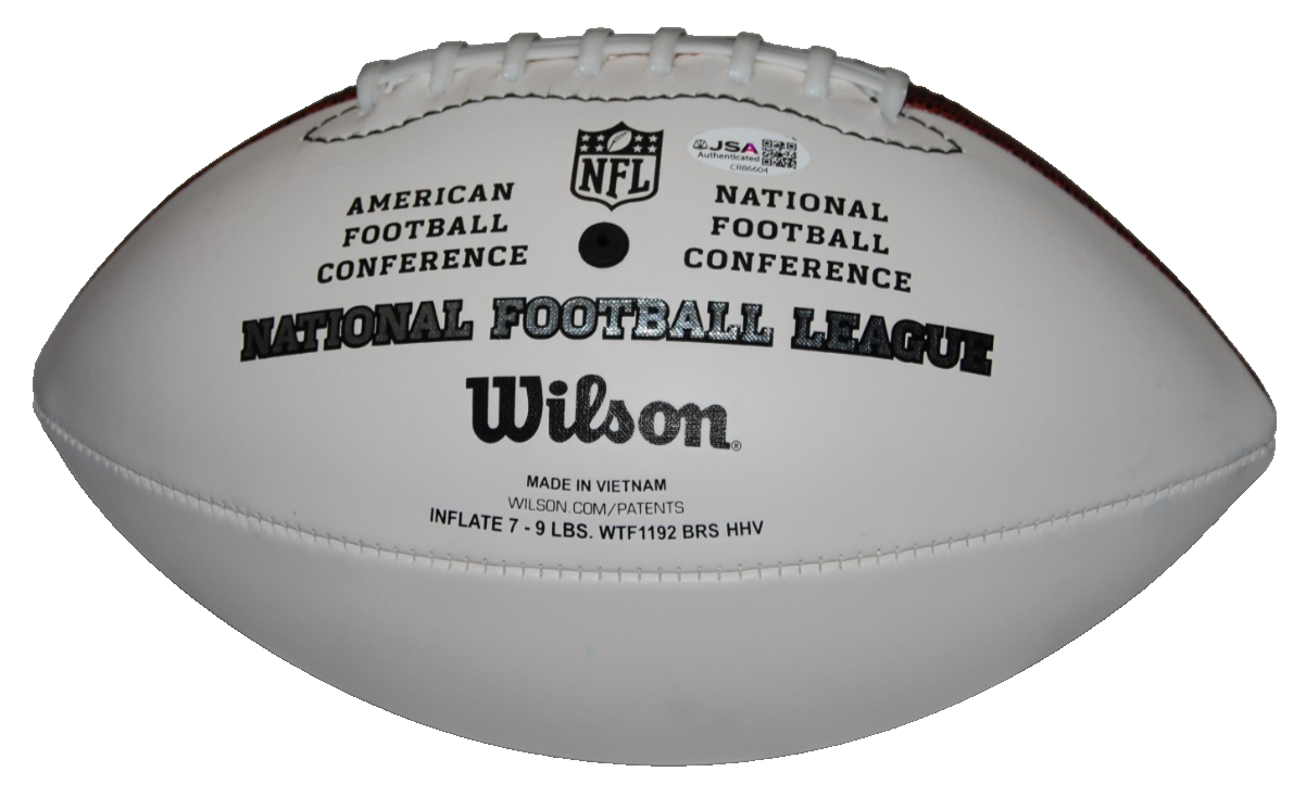 CALEB WILLIAMS signed (CHICAGO BEARS WILSON NFL white panel football JSA CR86604