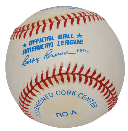 CHRIS BOSIO signed AL Official baseball (MILWAUKEE BREWERS) Mariners W/COA 