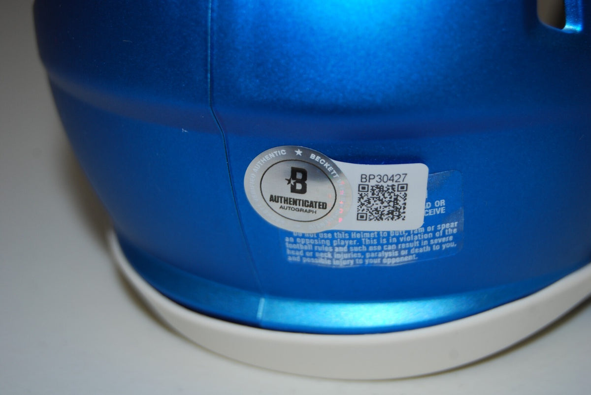 BIG SEAN signed (DETROIT LIONS) Rapper mini football helmet BECKETT BP30427