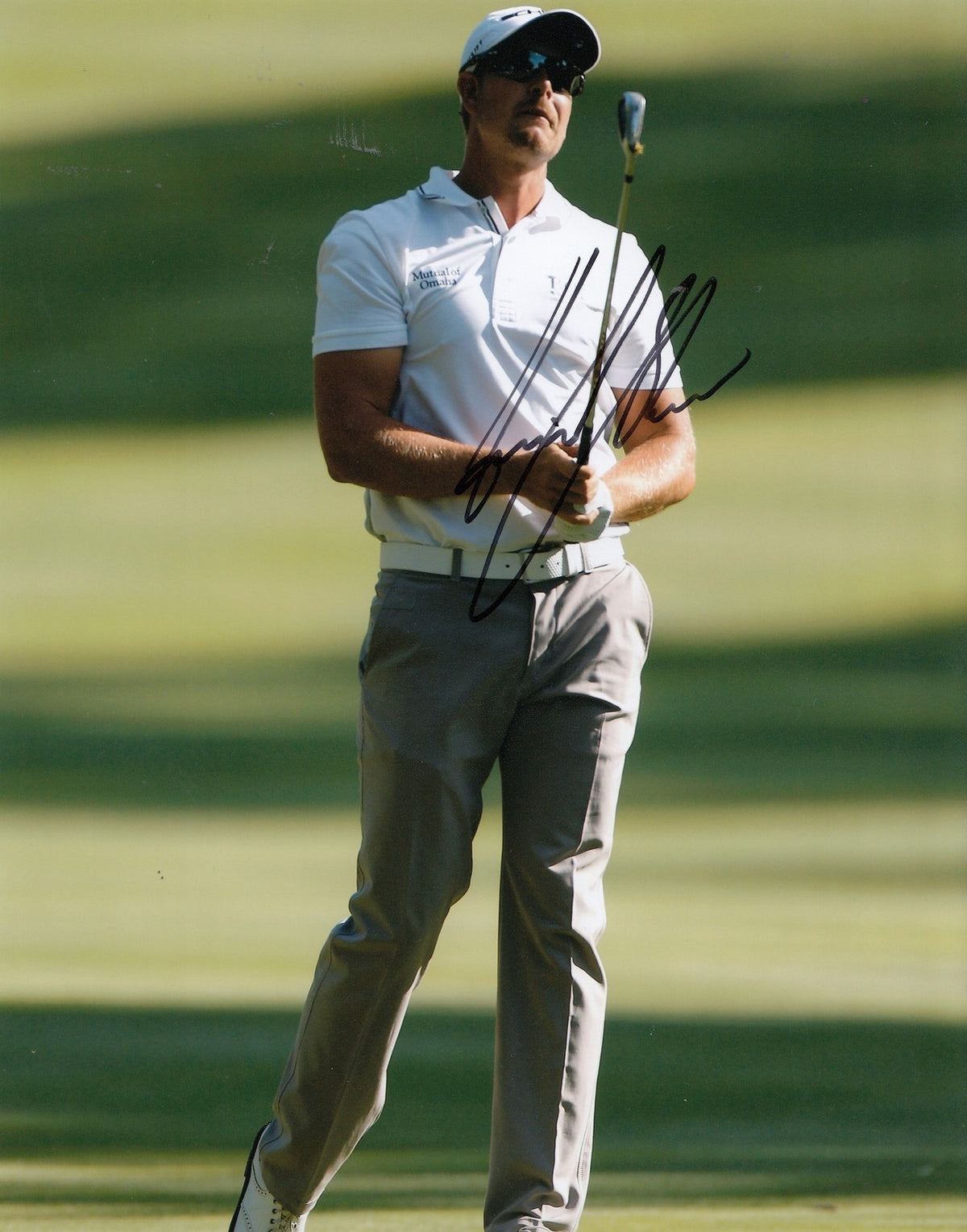 HENRIK STENSON signed (PGA GOLF) 8X10 photo *BRITISH OPEN CHAMPION* W/COA #1