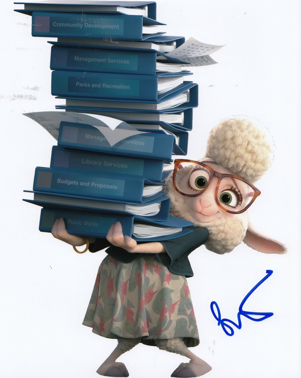 JENNY SLATE signed *ZOOTOPIA MOVIE* 8X10 photo Bellwether W/COA