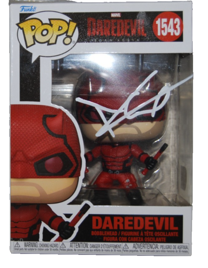 CHARLIE COX signed (DAREDEVIL) Born Again Funko Pop #1543 BECKETT BY085866