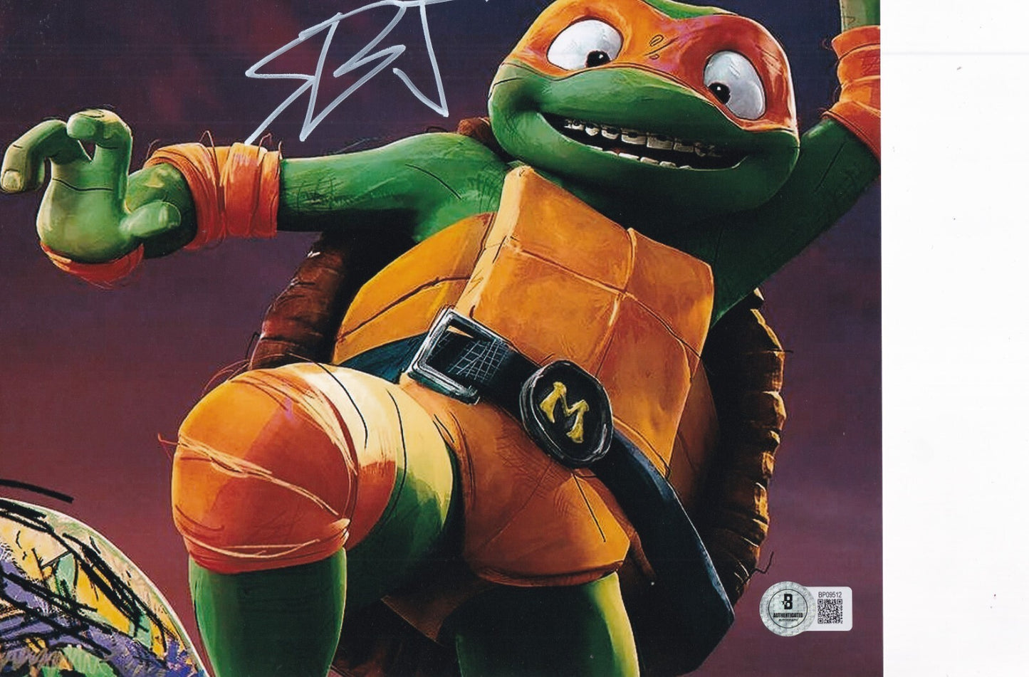 SHAMON BROWN JR signed (TEENAGE MUTANT NINJA TURTLES) 8X10 BECKETT BAS BP09512