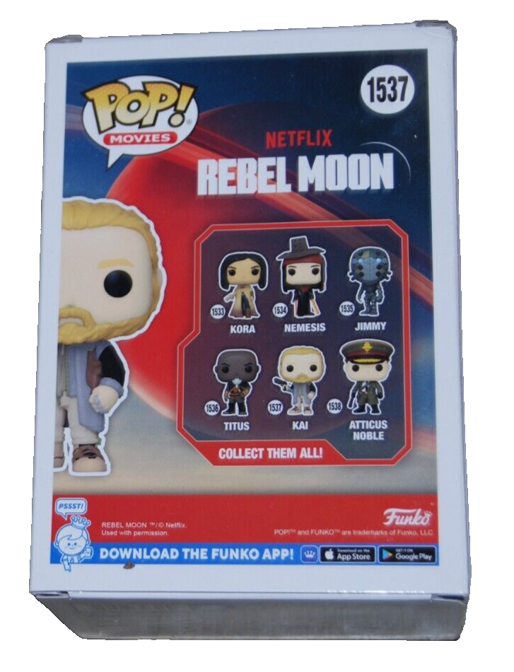 CHARLIE HUNNAM signed (REBEL MOON) Kai Funko pop #1537 BECKETT BAS BR25980