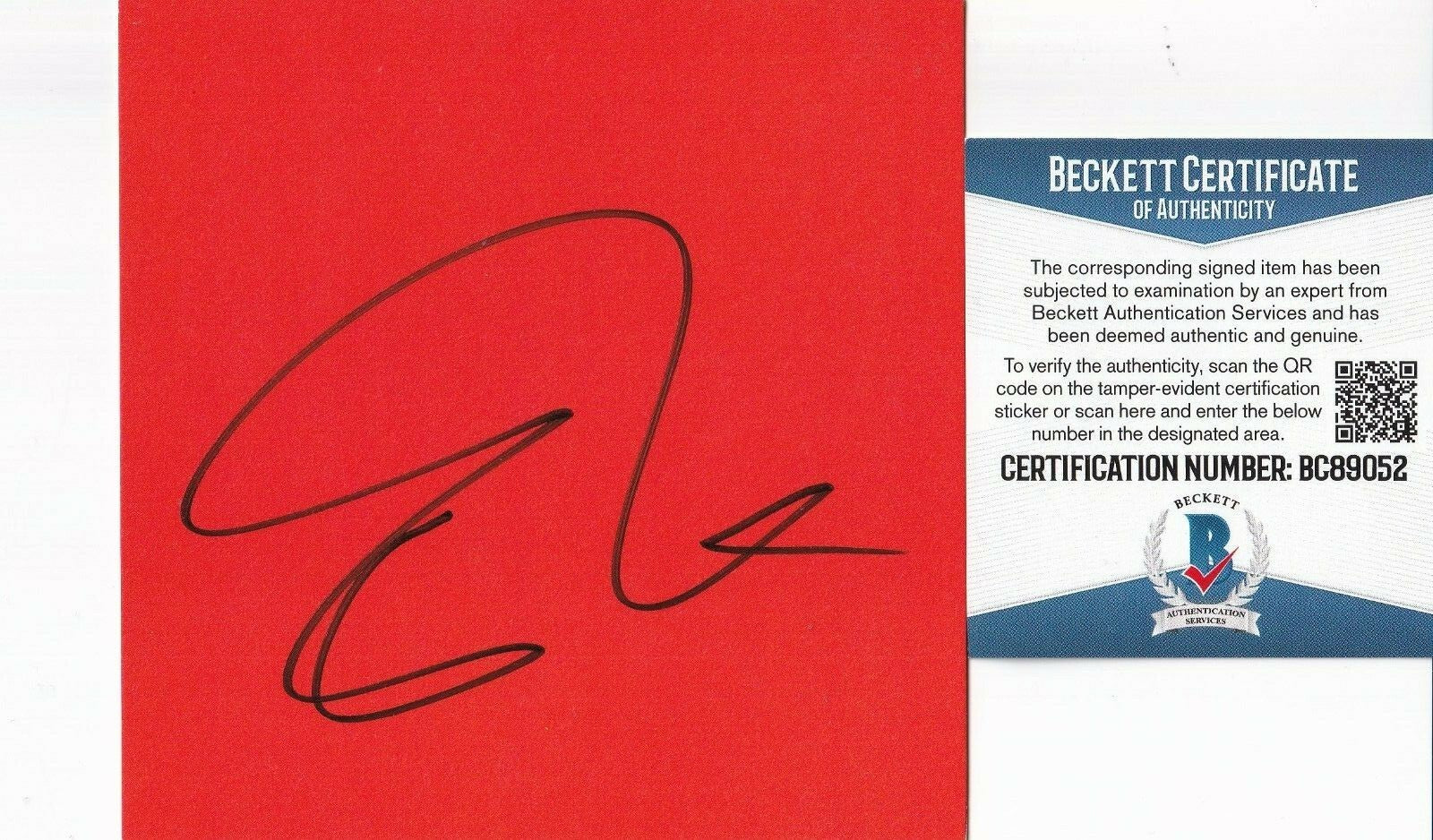ED SHEERAN signed (=)  Brand New CD COVER 4x4 art card BECKETT BAS BC89052