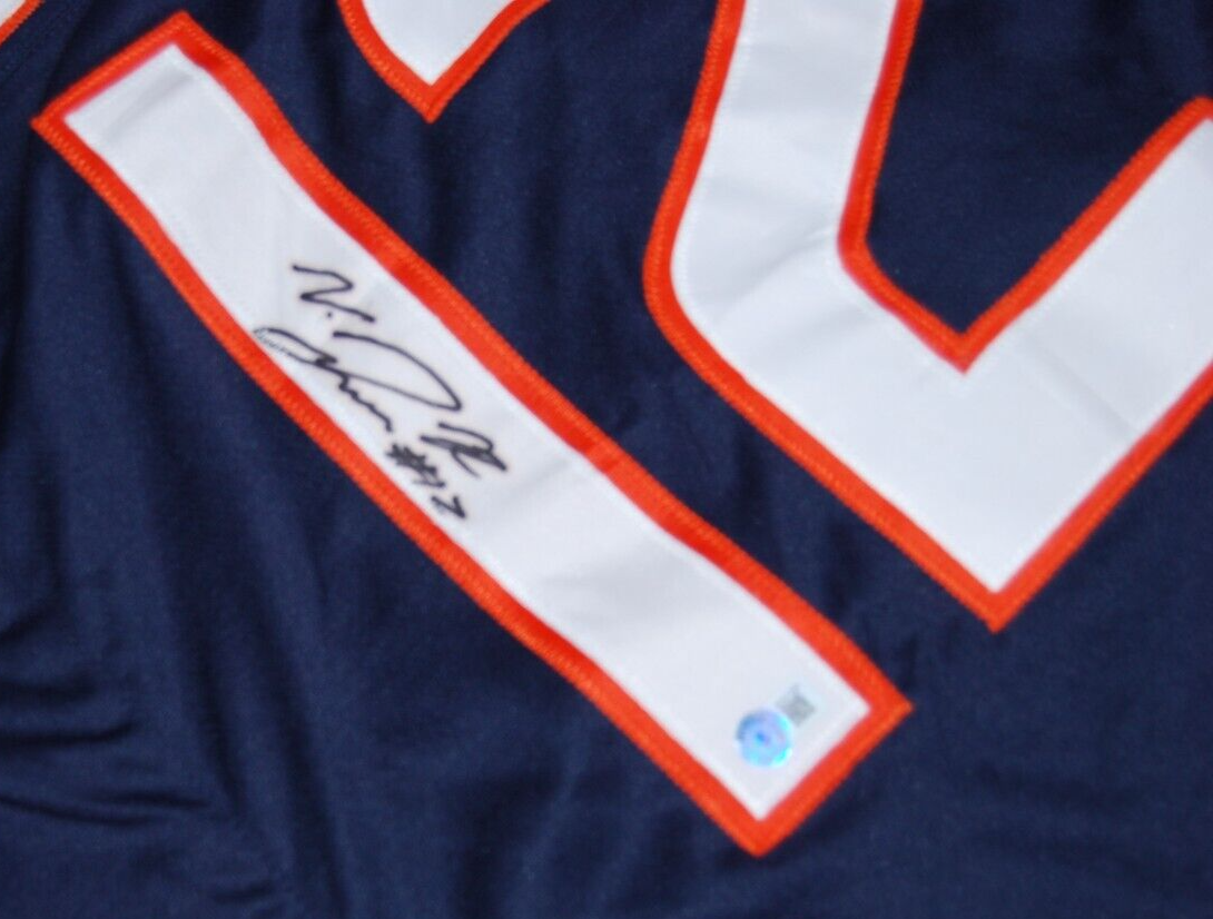 VELUS JONES JR signed (CHICAGO BEARS) Custom football jersey BECKETT BAS AD47363