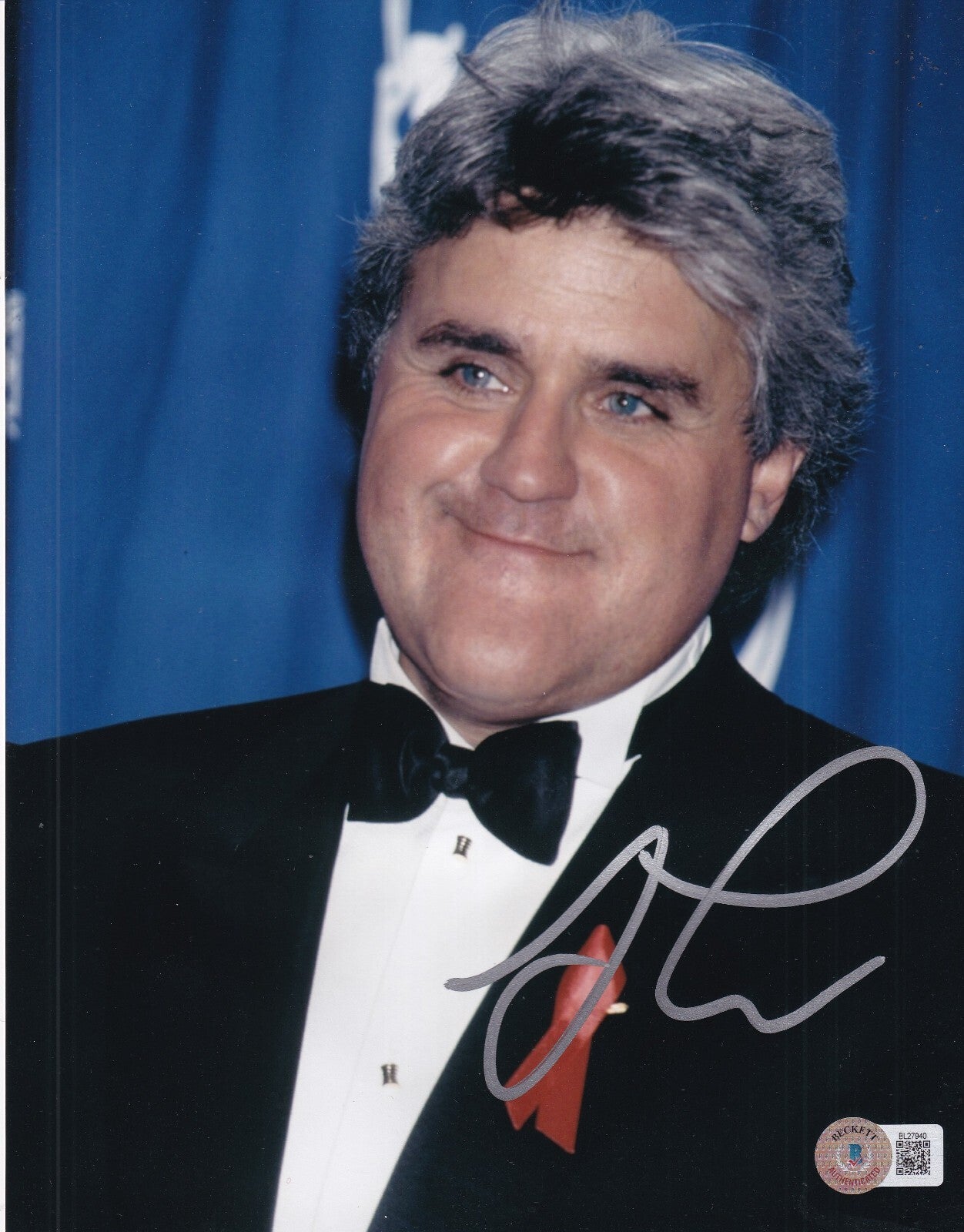 JAY LENO signed (THE TONIGHT SHOW) TV Host autograph 8X10 photo BECKETT BL27940