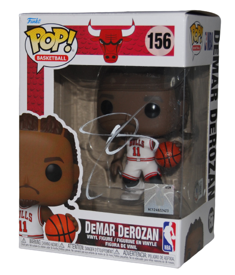 DEMAR DEROZAN signed (CHICAGO BULLS) Basketball #156 Funko Pop BECKETT AD27301