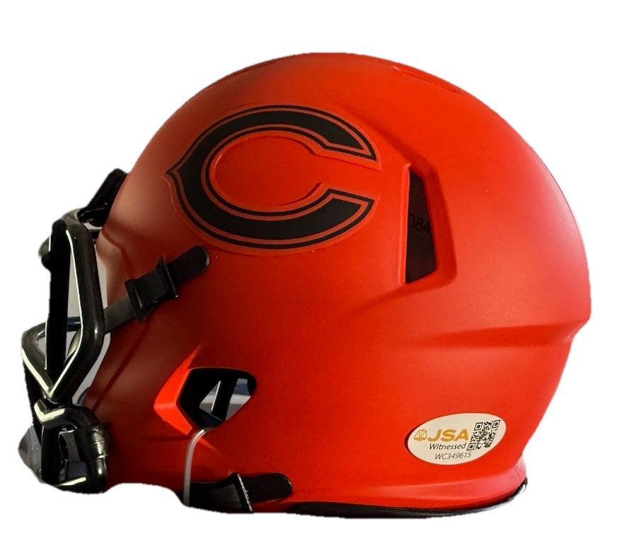 KEVIN BYARD signed (CHICAGO BEARS) Orange mini football helmet JSA WC349615