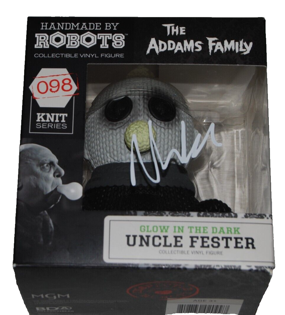NICK KROLL signed (THE ADAMS FAMILY) Uncle Fester ROBOTS Figure BECKETT BP30242