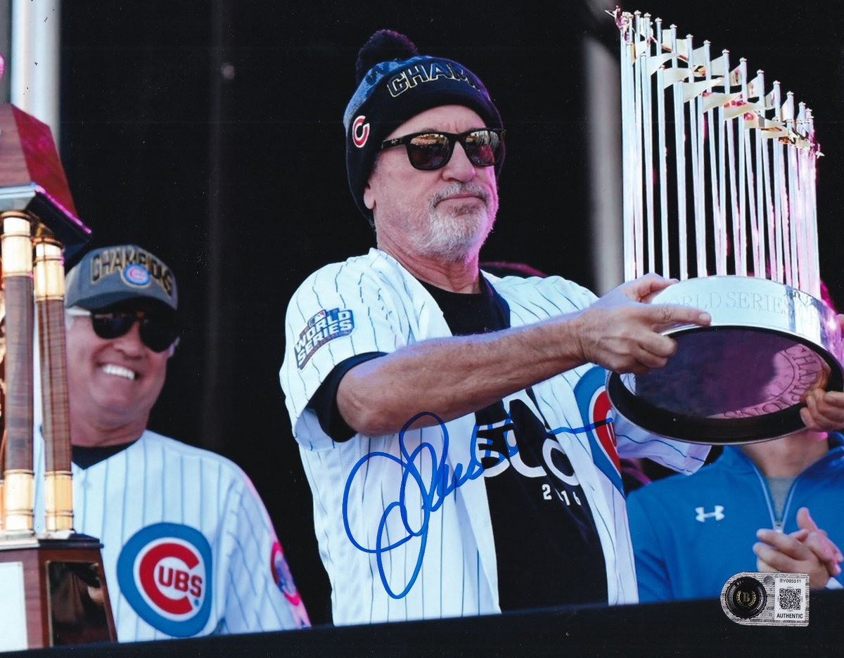 JOE MADDON signed (CHICAGO CUBS) WORLD SERIES baseball 8X10 BECKETT BY085511