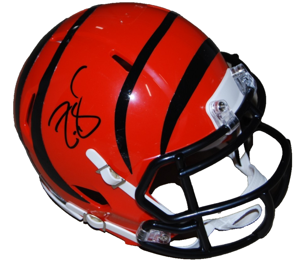 ZAC TAYLOR signed (CINCINNATI BENGALS) mini football helmet BECKETT BAS BW61166