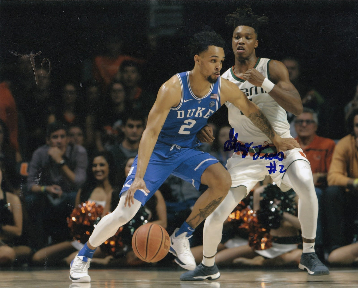 GARY TRENT JR signed (DUKE BLUE DEVILS) basketball 8X10 *PROOF* photo W/COA #3
