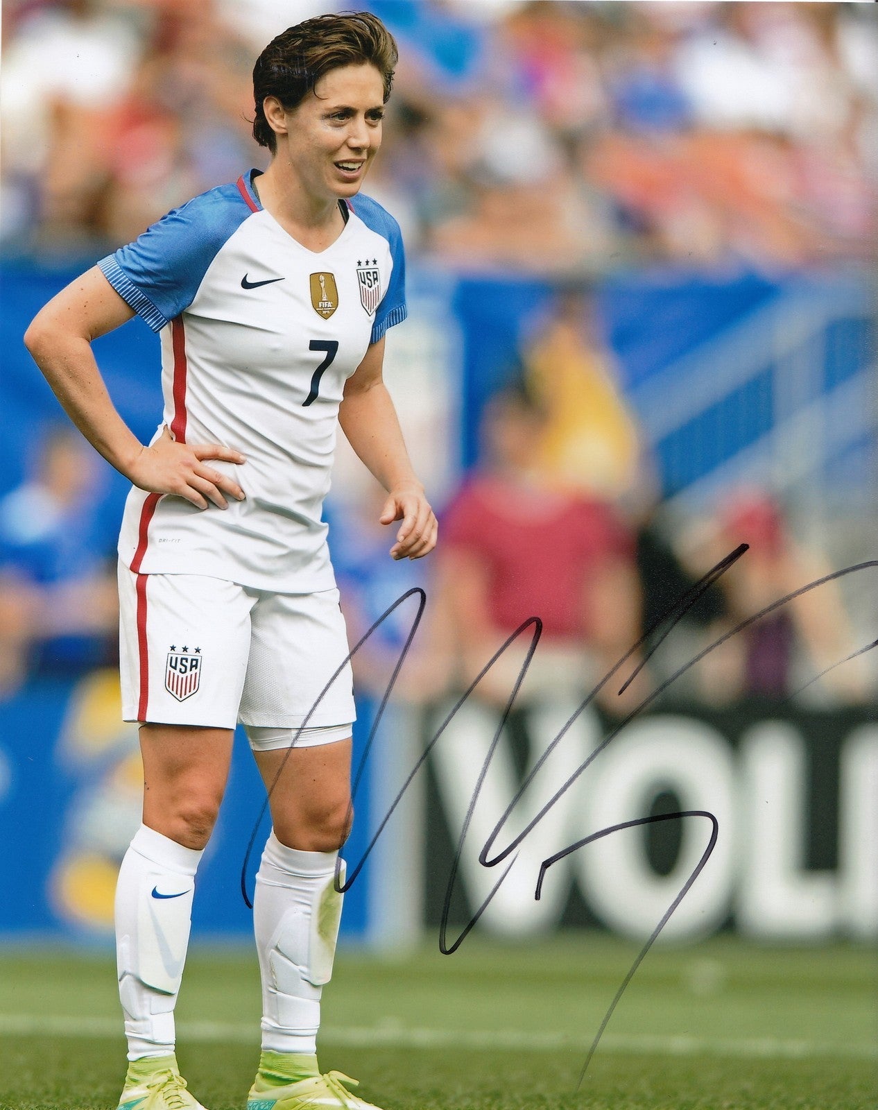 MEGHAN KLINGENBERG signed (USA WOMENS SOCCER) 8X10 photo NWSL *THORNS* W/COA #4