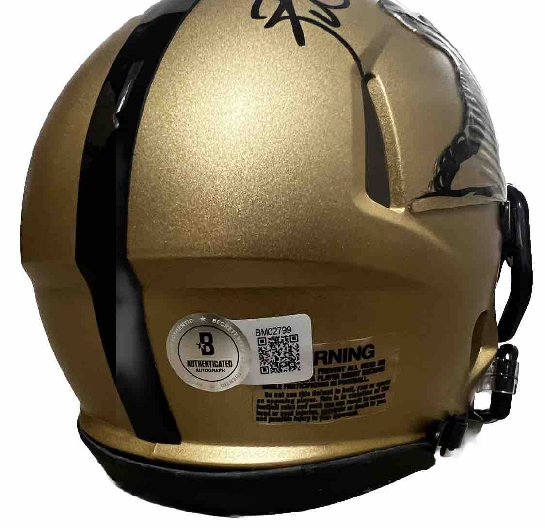 RICKY WILLIAMS signed (Heisman Trophy) Mini football helmet BECKETT BM02799