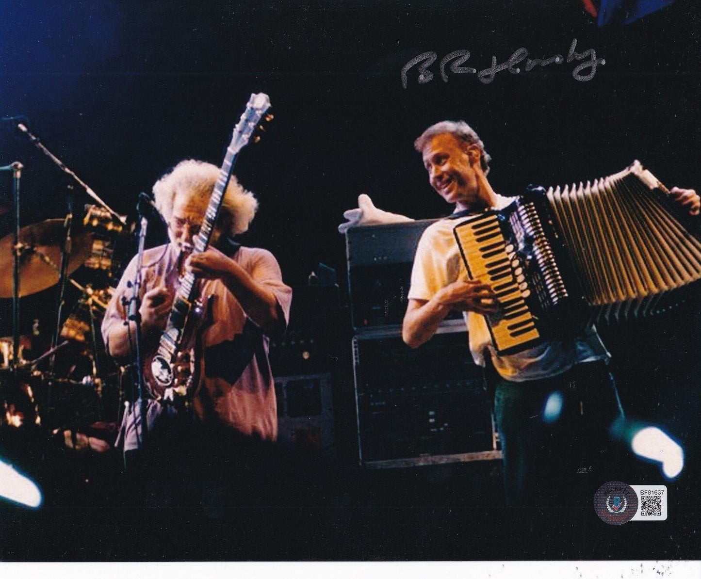 BRUCE HORNSBY signed (GREATFUL DEAD) Jerry Garcia 8X10 photo BECKETT BF81637