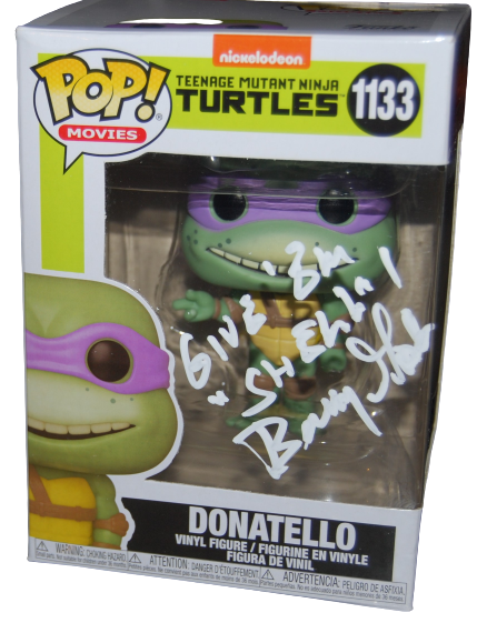 BARRY GORDON signed (NINJA TURTLES) DONATELLO Funko Pop #1133 BECKETT BG89248