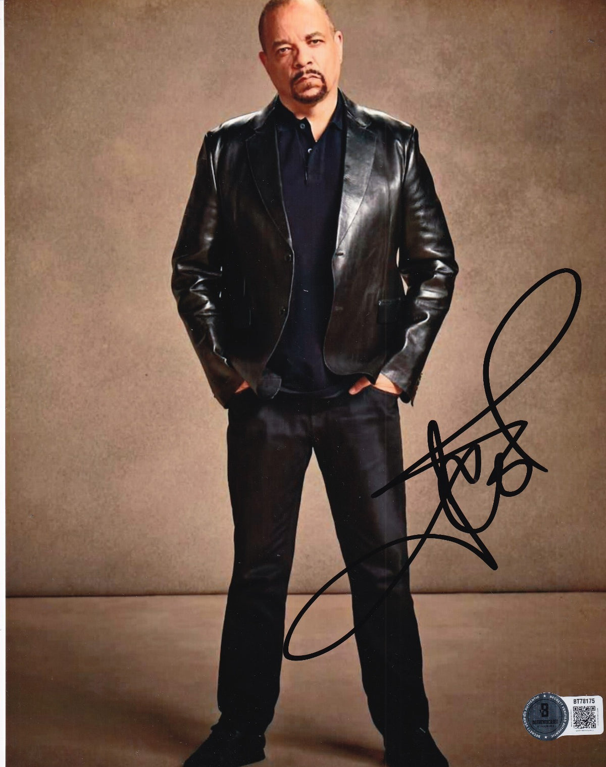 ICE-T signed (LAW & ORDER) Detective Tutuola 8X10 photo BECKETT BAS BT78175