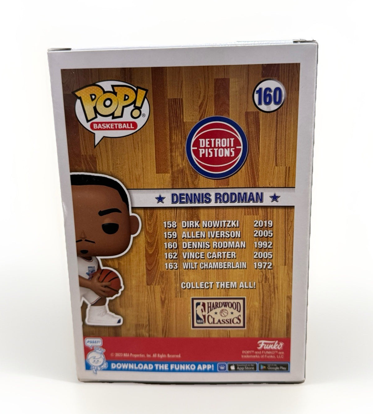 DENNIS RODMAN signed (1992 All Star) PISTONS Funko Pop #160 BECKETT BAS 2W819304