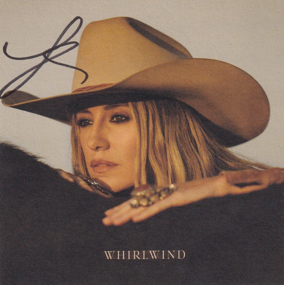 LAINEY WILSON signed (WHIRLWIND) 5X5 CD cover art card BECKETT BAS BP09643
