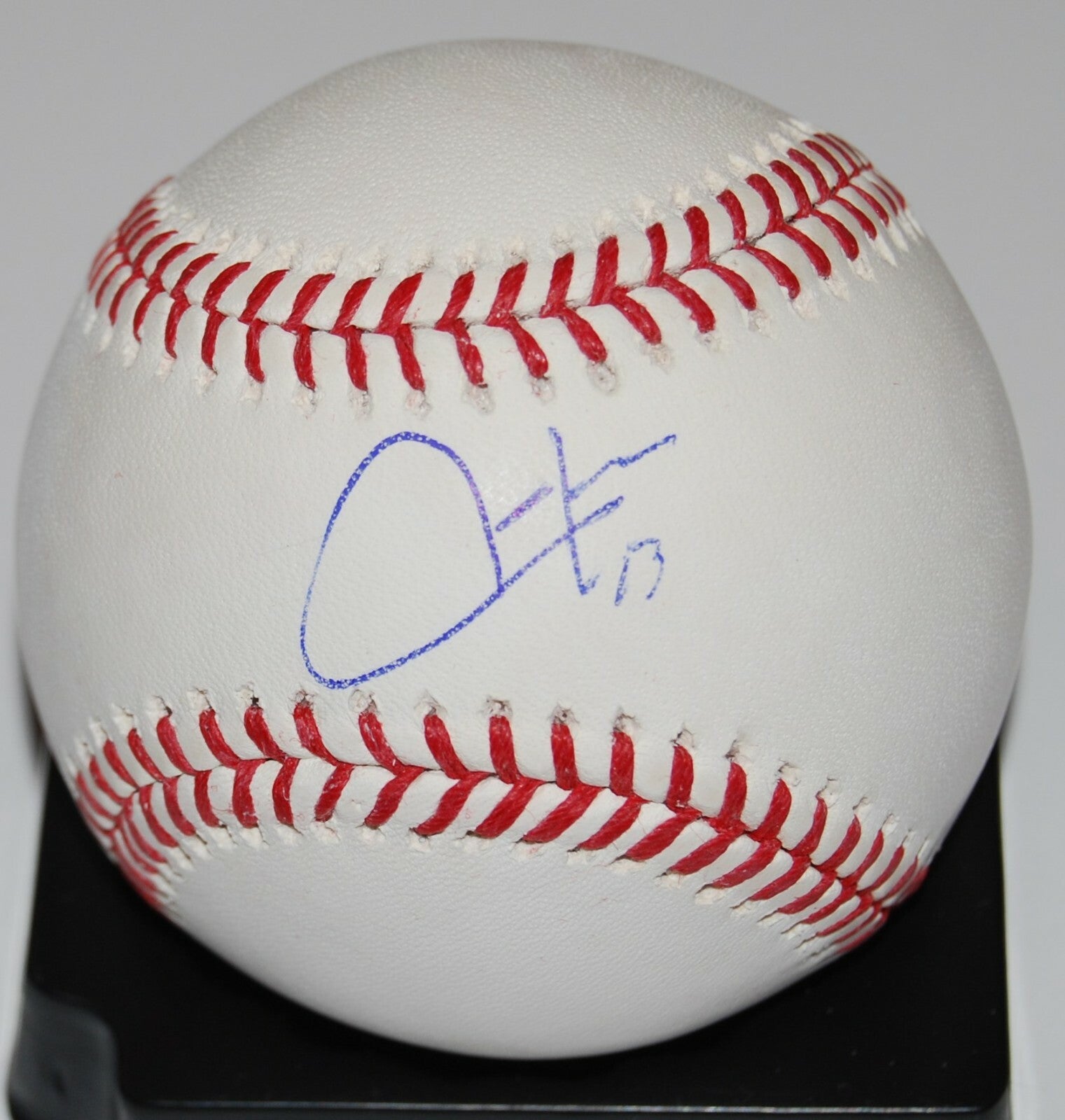 ALFONSO RIVAS signed (OAKLAND ATHLETICS A'S) OML Major league baseball W/COA