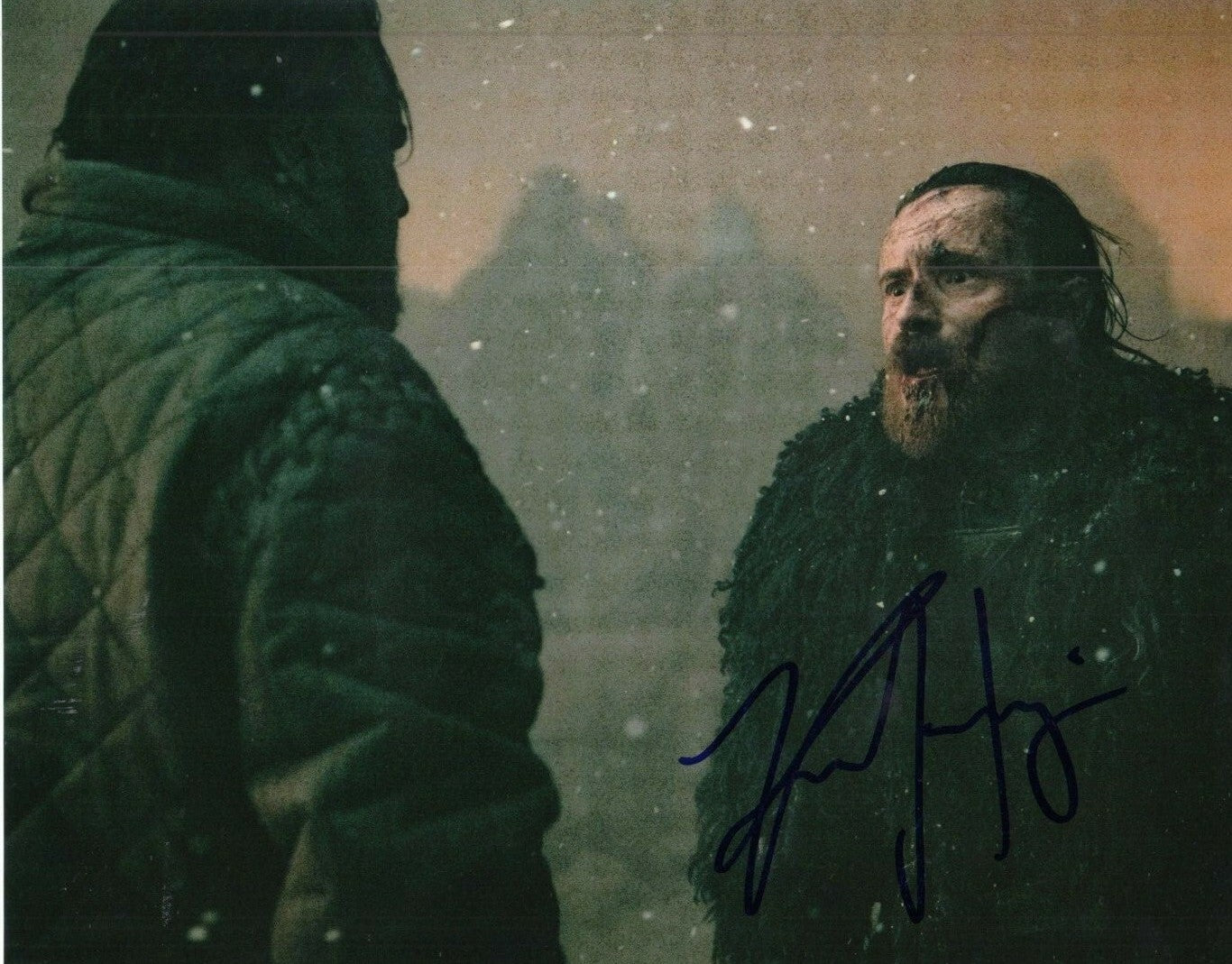 KRISTOFER HIVJU signed (GAME OF THRONES) 8X10 *Tormund Giantsbane* W/COA GOT#6