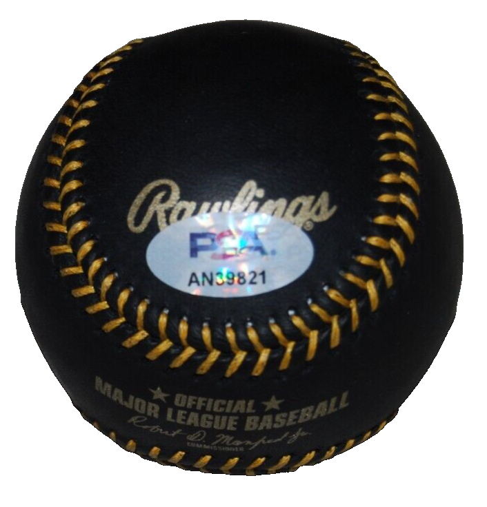JAVIER ASSAD signed (CHICAGO CUBS) Black Major OML baseball PSA/DNA AN39821