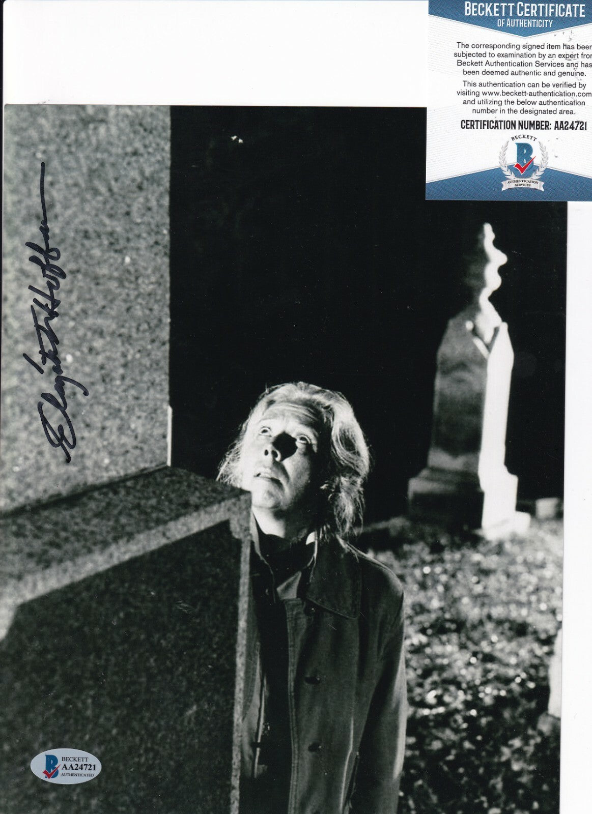 ELIZABETH HOFFMAN signed (FEAR NO EVIL) Movie 8X10 photo BECKETT BAS AA24721