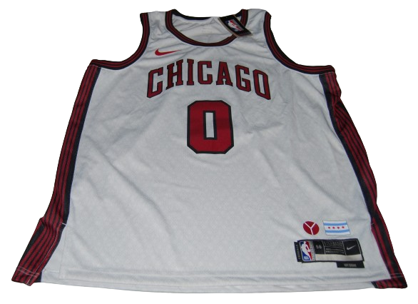 COBY WHITE signed (CHICAGO BULLS) City Edition Basketball jersey JSA COA AX11424
