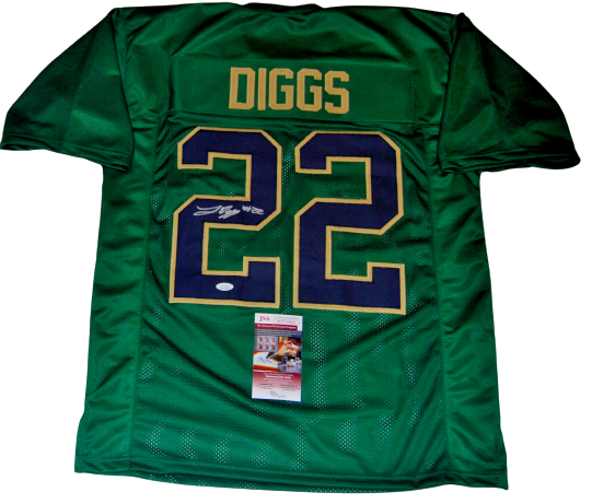 LOGAN DIGGS signed (NOTRE DAME FIGHTING IRISH) Green custom XL jersey JSA 
