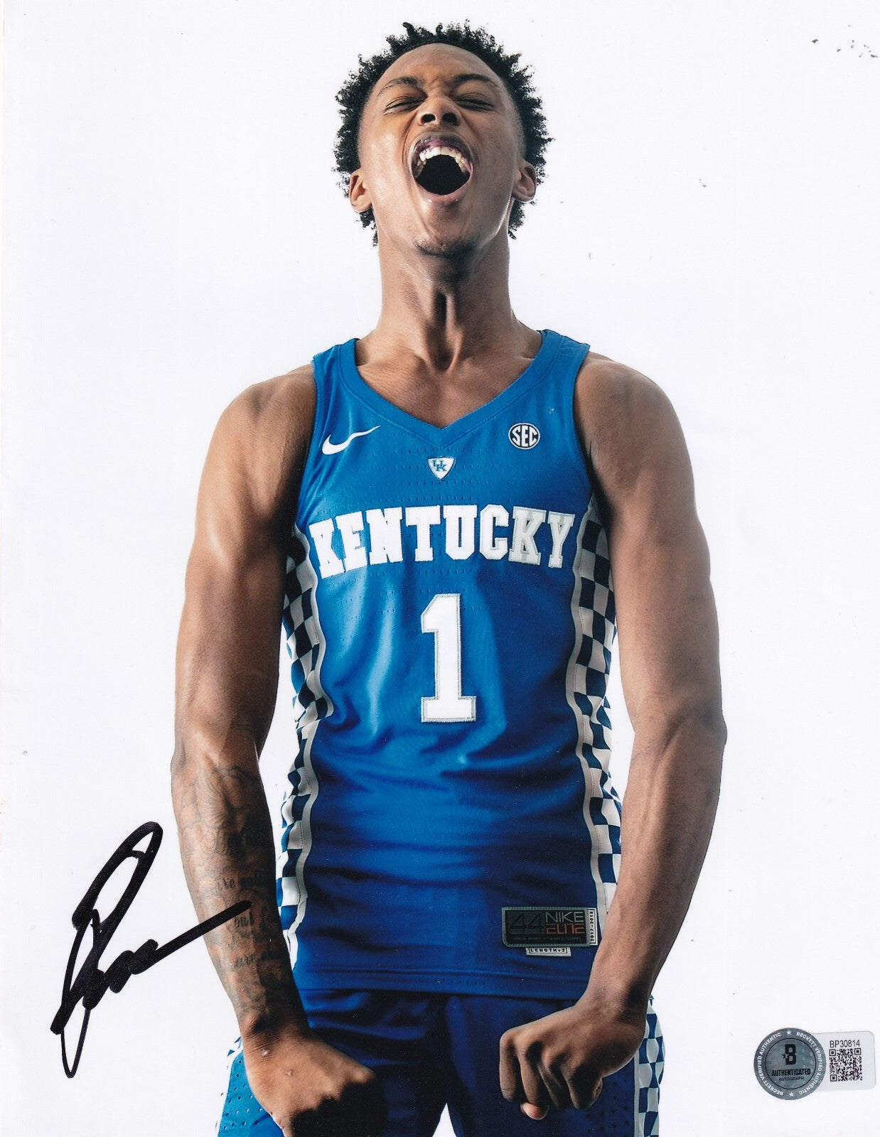 RON HOLLAND signed (DETROIT PISTONS) basketball 8X10 photo BECKETT BP30814
