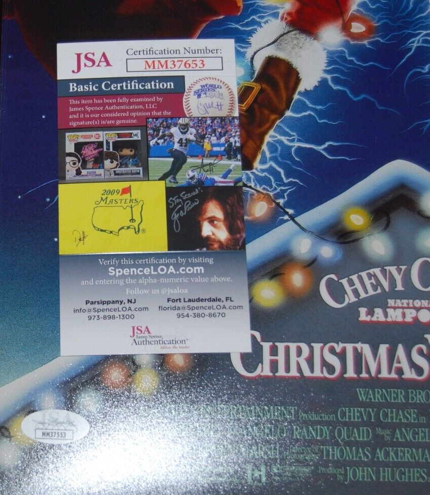 CHEVY CHASE signed (CHRISTMAS VACATION) Griswold 12x18 Movie poster photo JSA