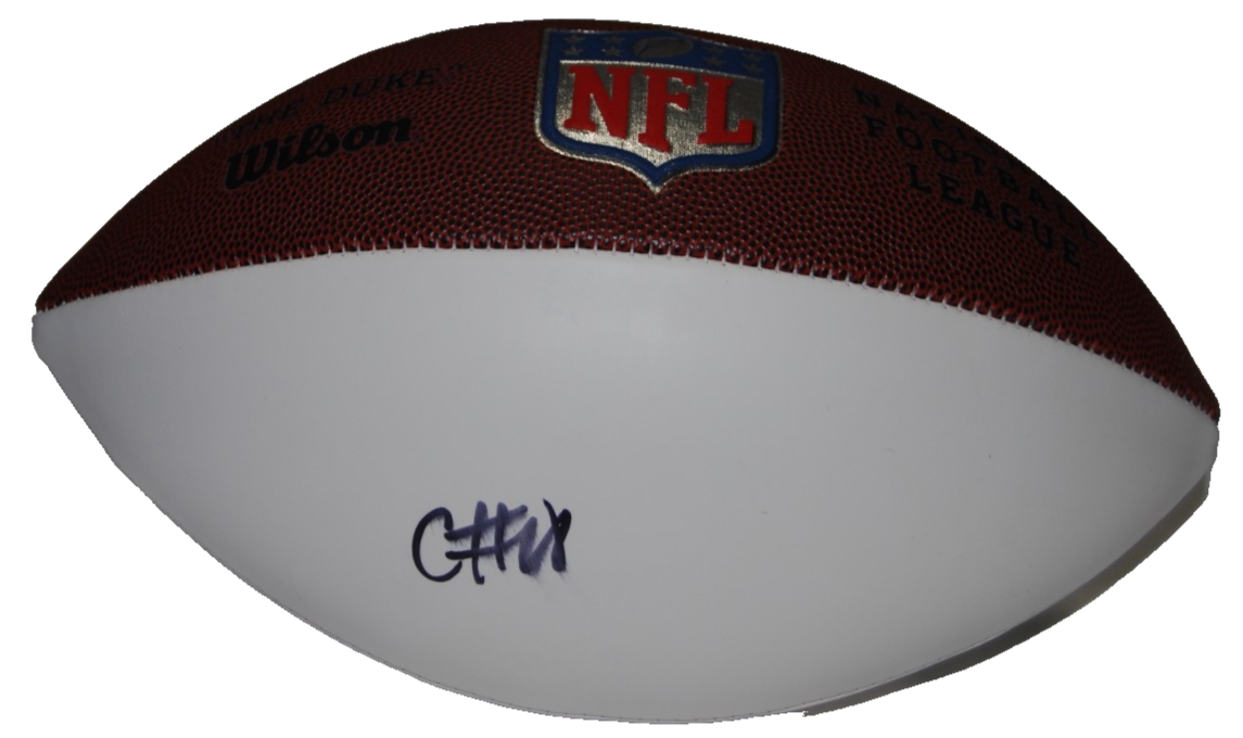 CALEB WILLIAMS signed (CHICAGO BEARS WILSON NFL white panel football JSA CR86604