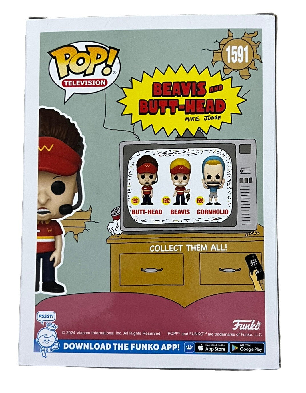 MIKE JUDGE signed (Beavis And Butt-Head) Funko Pop #1591 PSA/DNA AO81237