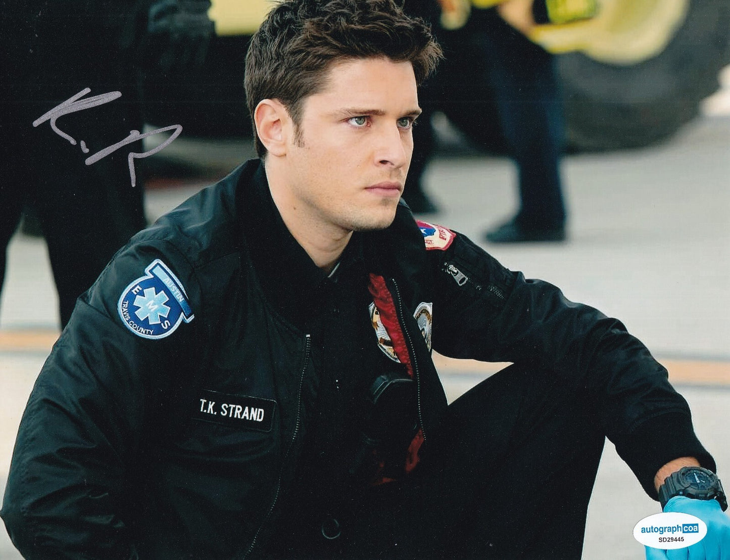 RONEN RUBINSTEIN signed (9-1-1 LONE STAR) T.K. Strand 8X10 photo ACOA SD29445