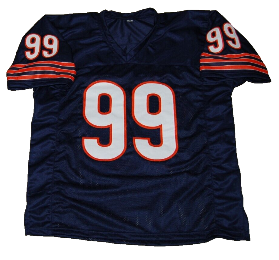 DAN HAMPTON signed (CHICAGO BEARS) Custom Navy football jersey JSA WITNESSED