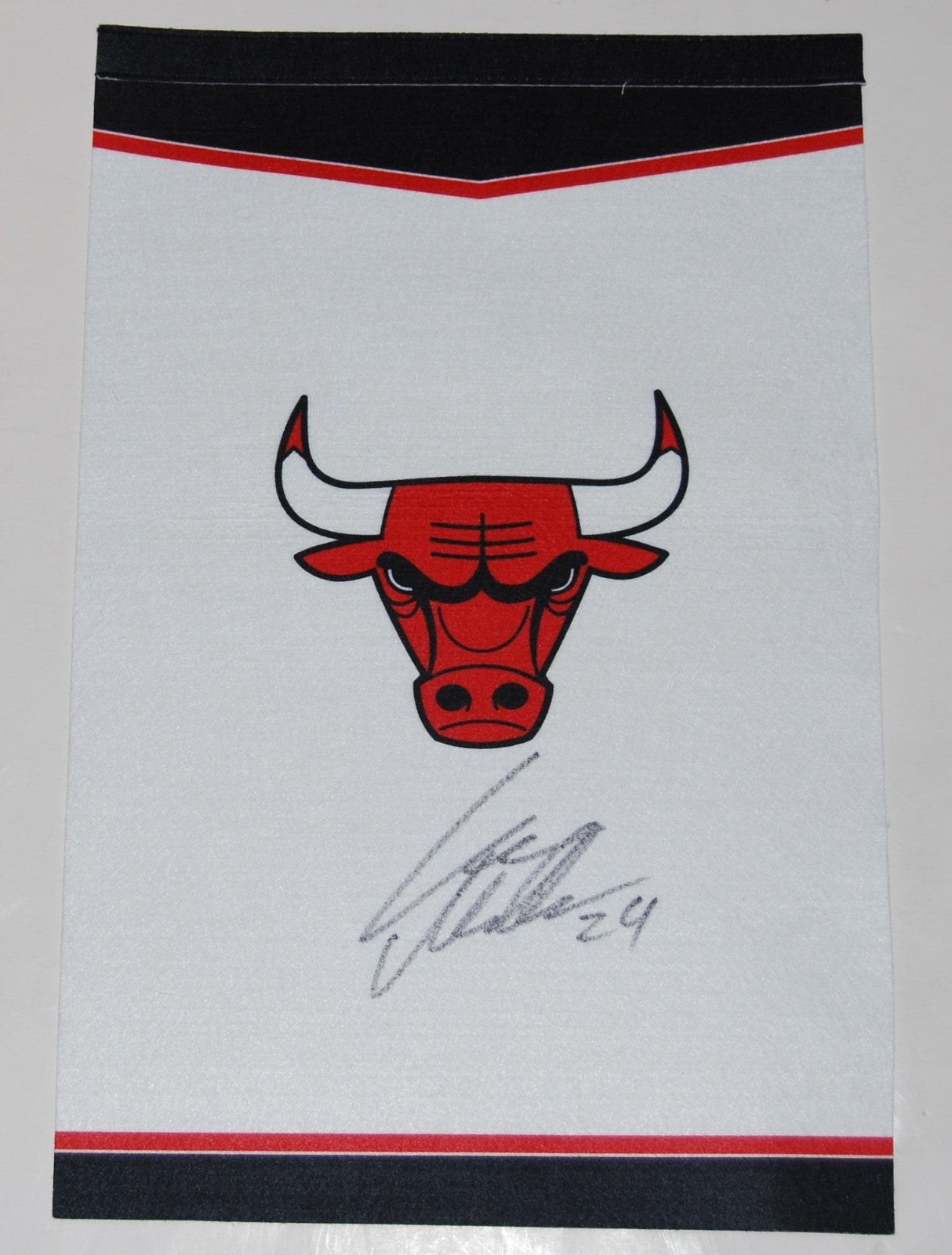 LAURI MARKKANEN signed (CHICAGO BULLS) 12X24 WOOL Pennant banner W/COA