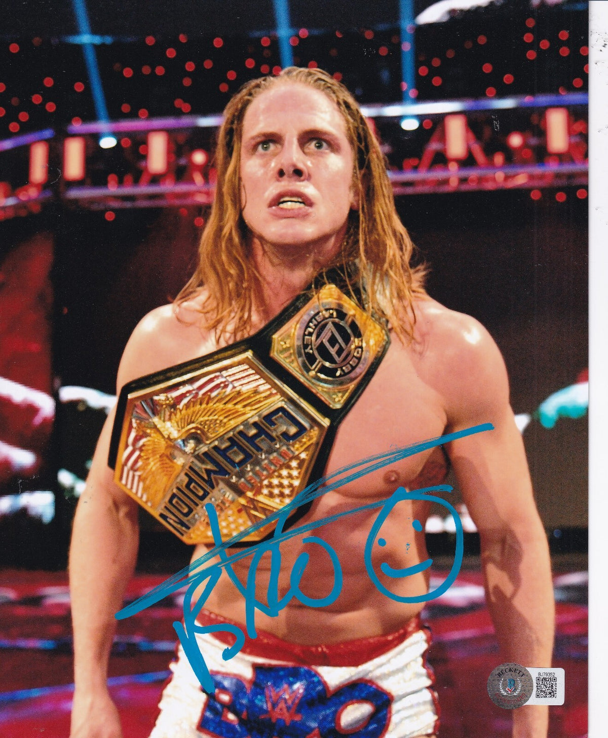 MATT RIDDLE signed (WWE) WRESTLING RAW 8X10 photo BECKETT BAS BJ79352
