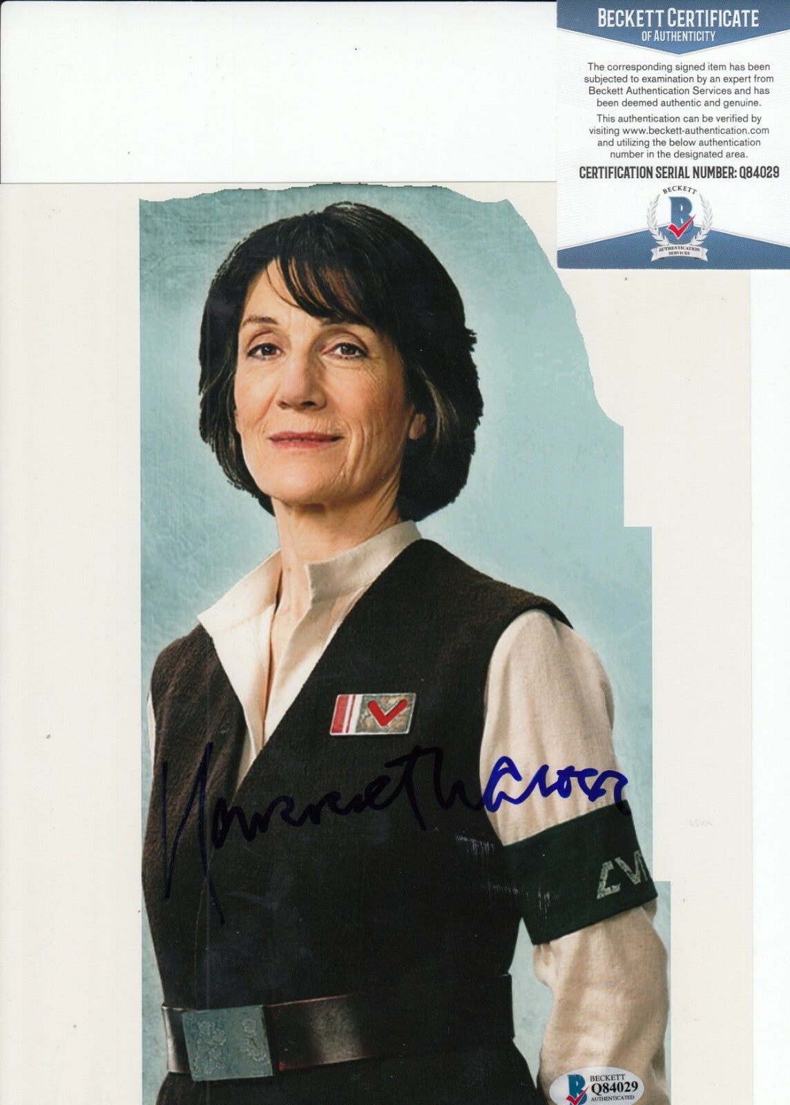 HARRIET WALTER signed (STAR WARS THE FORCE AWAKENS) 8X10 photo BAS BECKETT #2