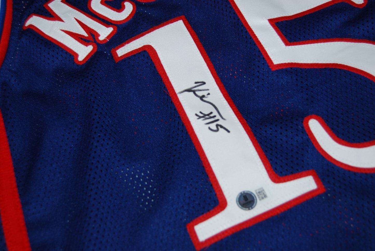 KEVIN MCCULLAR JR signed (KANSAS JAYHAWKS) Custom jersey BECKETT BP30959