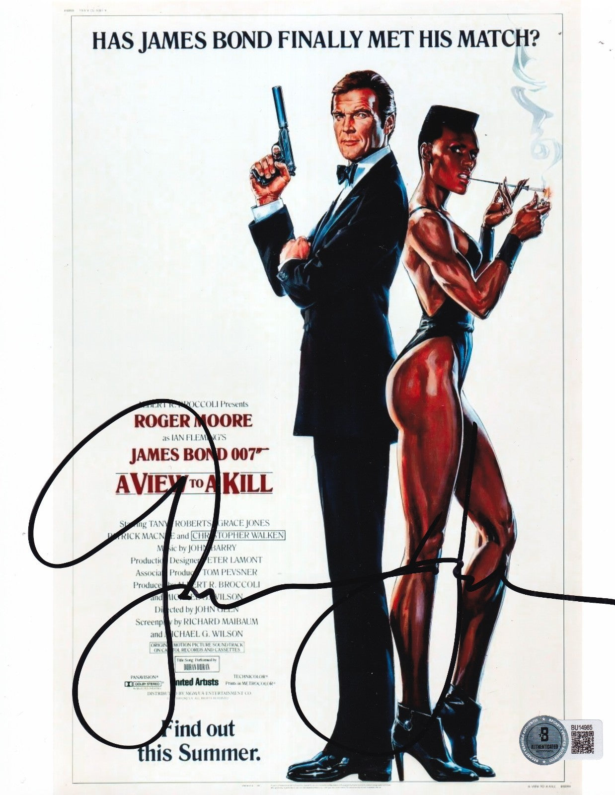 GRACE JONES signed (A VIEW TO KILL) Bond 007 movie 8X10 photo BECKETT BU14985